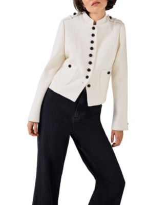  Women's Wool Blend Military Jacket