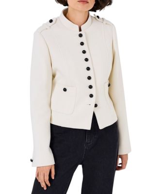  Women's Wool Blend Military Jacket