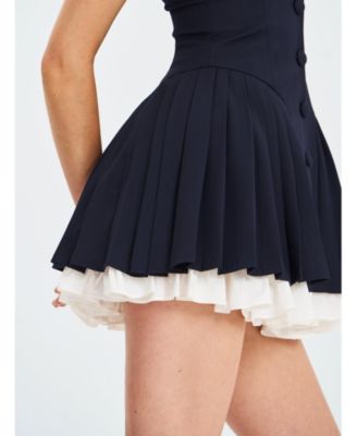  Calliope Sailor Pleated Mini Dress