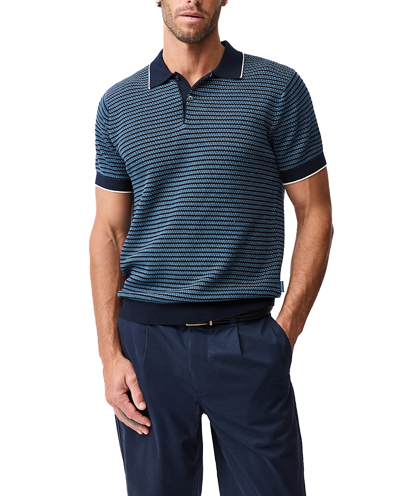 Rodd & Gun Oyster Island Striped Polo