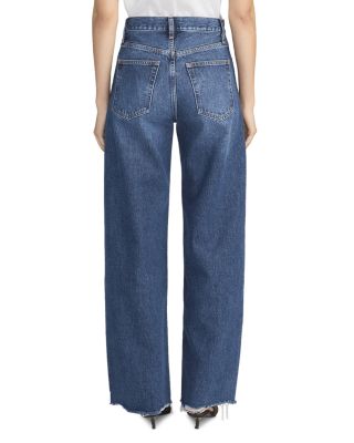 The Bow High Rise Straight Jeans in Acumen New Fray