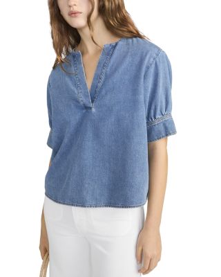 The V Neck Popover Top