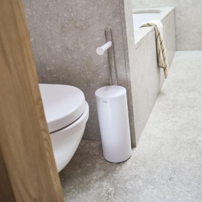 Easy Store™ Toilet Paper Roll Holder with Concealed Storage - White