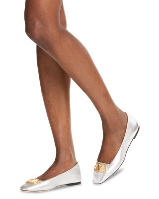 Women's Embellished VLogo Ballet Flats