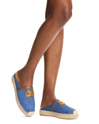 Women's Embellished Espadrille VLogo Mules