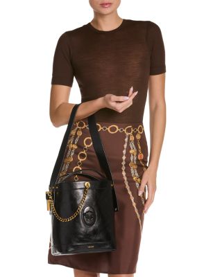 Small Leather Bucket Bag