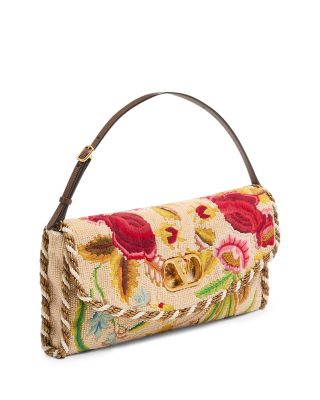 DeVain VLogo Embroidered Small Shoulder Bag