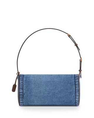 DeVain VLogo Small Denim Shoulder Bag