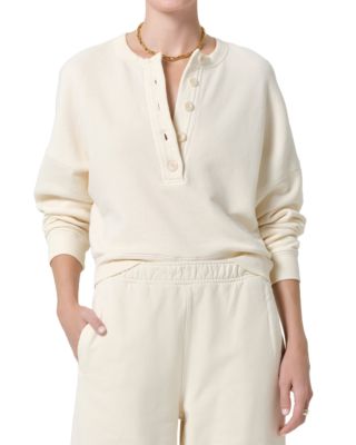 Rhomboid Henley Sweatshirt