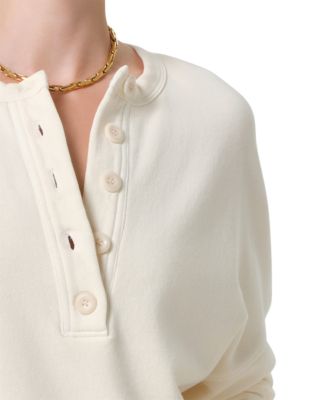 Rhomboid Henley Sweatshirt