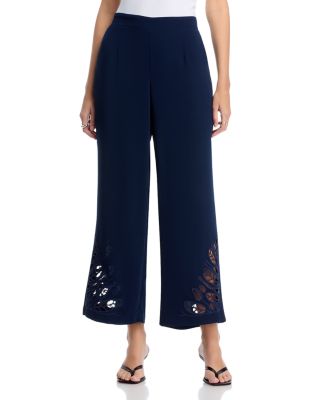 Embroidered Pull On Pants