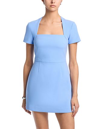 knee length dresses for ladies Zapaka Women White A-Line High-Low Party Dress Wrap V Neck Long Sleeves Formal Dress, White / M