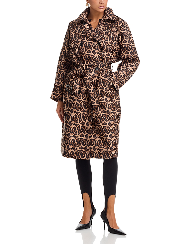 Aqua Leopard Trench Coat - Exclusive