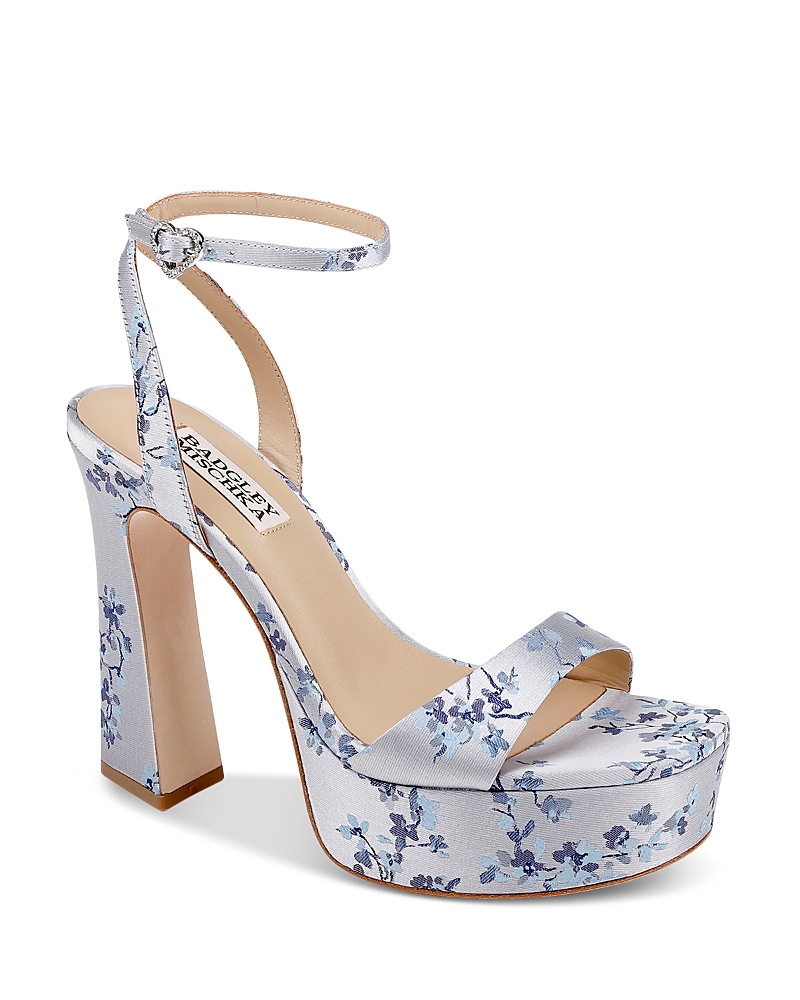 Badgley Mischka Women's Caia Square Toe High Heel Platform Sandals