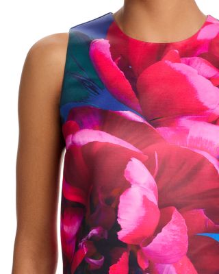 Placed Floral Shift Mini Dress - Exclusive