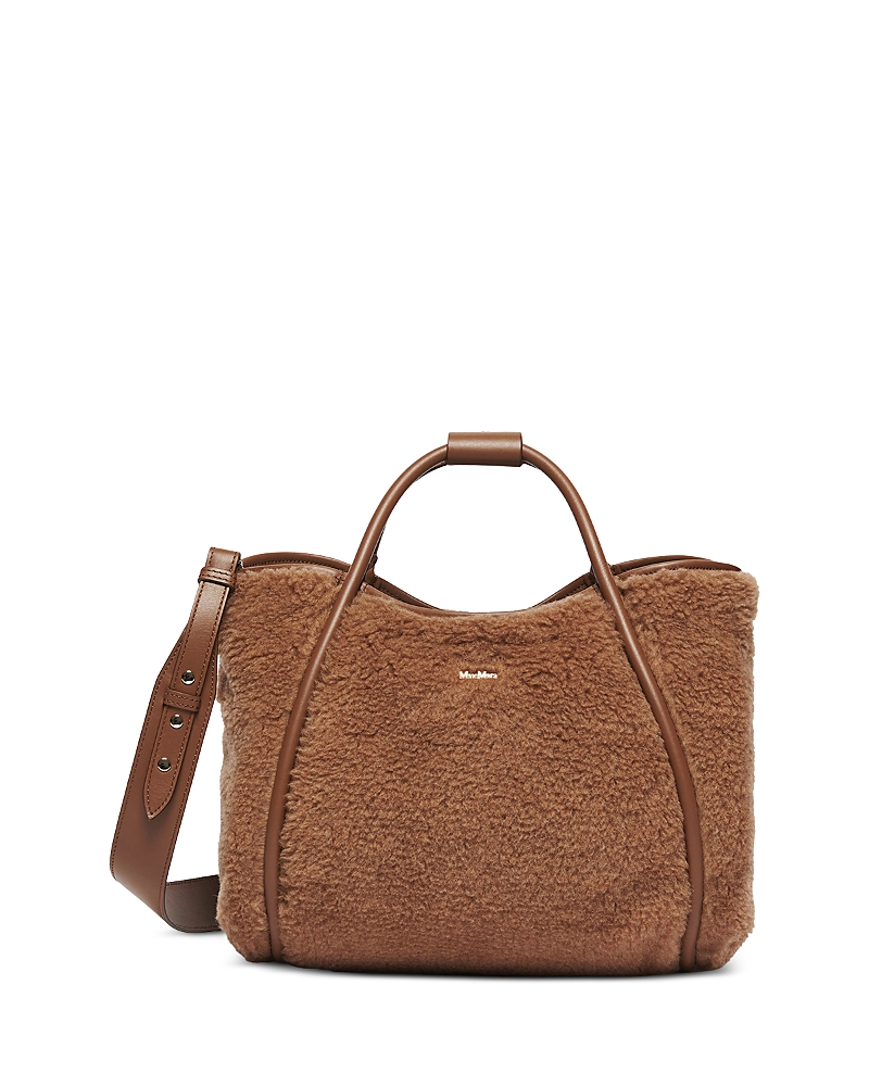Max Mara Marine Small Camel Blend Teddy Handbag