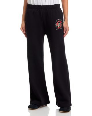 Rose Skull Wide Leg Sweatpants - Exclusive