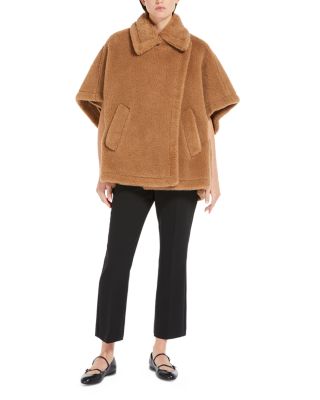 Tebe Wool & Silk Teddy Poncho Jacket