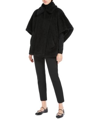 Tebe1 Alpaca, Wool & Silk Teddy Poncho Jacket