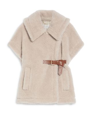 Newabavo1 Alpaca, Wool & Silk Teddy Poncho