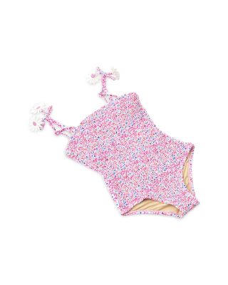 Girls' Smocked Ditsy Floral Swimsuit - Little Kid, Big Kid