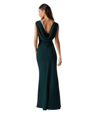 Cowl Back Maxi Bridesmaid Dress