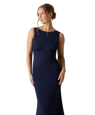 Cowl Back Maxi Bridesmaid Dress