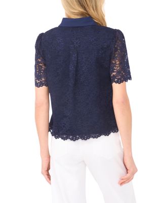 Short Sleeve Hidden Placket Shirt