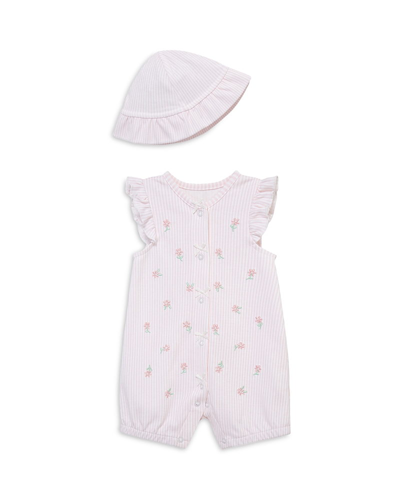 Little Me Girls' Picnic Romper & Hat Set - Baby