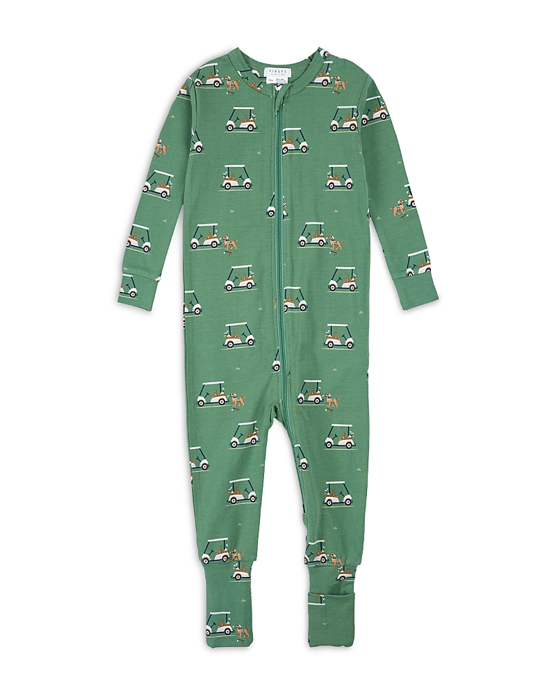 Firsts by petit lem Boys' Golf Carts Print Convertible Sleeper Jumpsuit - Baby