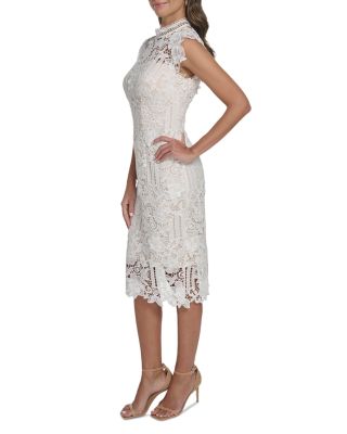 Mock Neck Sheath Dress