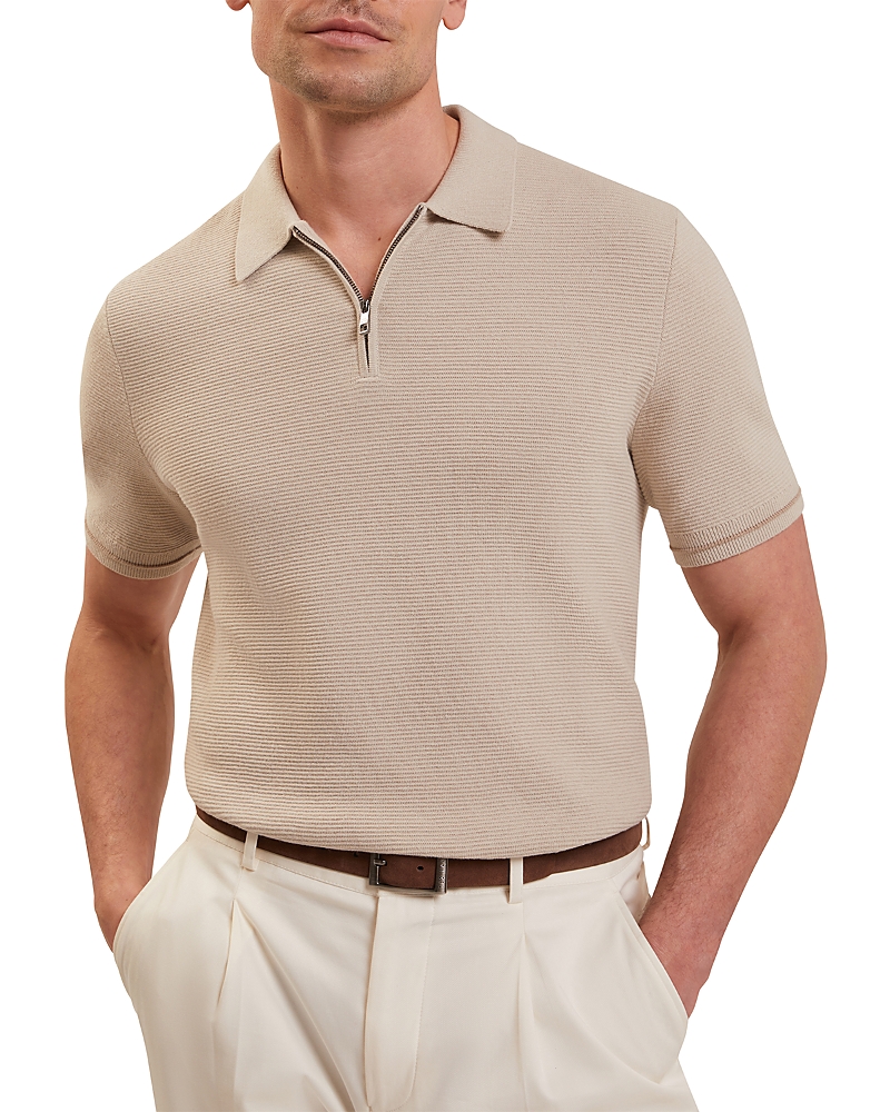 Ted Baker Deckers Ottoman Quarter Zip Polo