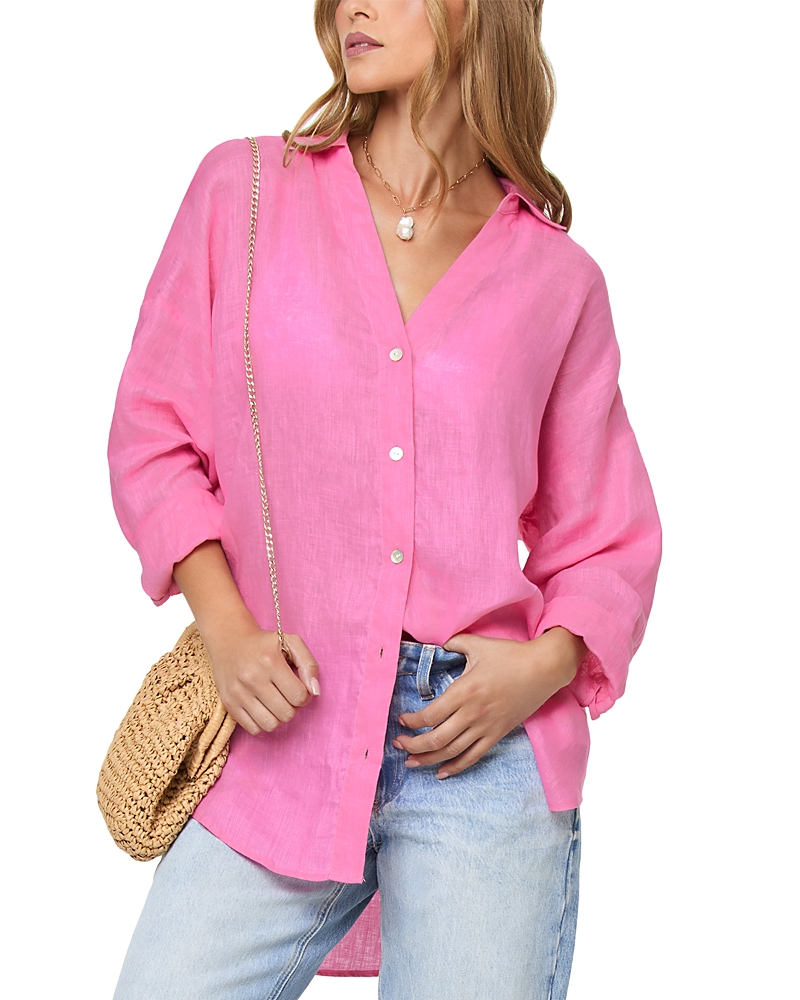 Lspace L*Space Rio Button Front Linen Cover Up Tunic