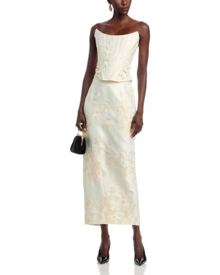 Sutton Embroidered Corset Top & Embroidered Skirt