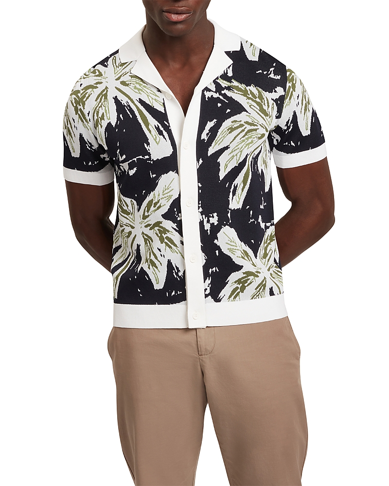Ted Baker Kyes Knitted Leaf Camp Shirt