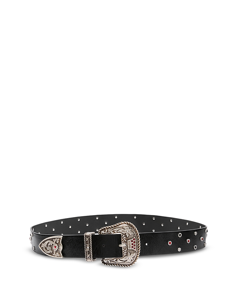Pinko Women's Tex Crystal & Leather Waist Belt