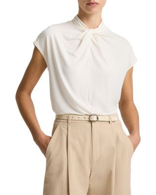 Twist Neck Cap Sleeve Top