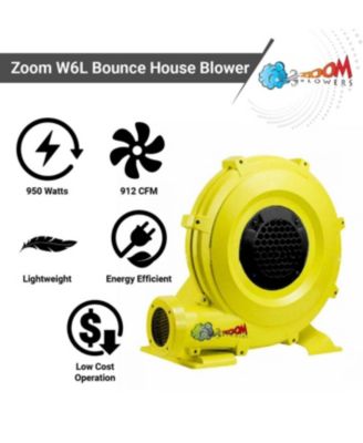 Portable Air Pump for Inflatables - 1.25 hp Energy Efficient High Power Compact Residential Air Blower for Bounce Houses and Slides