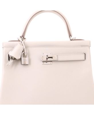 Kelly 28 Handbag Light Evercolor with Palladium Hardware