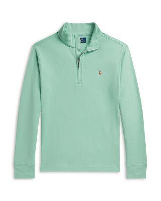 Boys' Cotton Interlock Quarter Zip Pullover - Big Kid