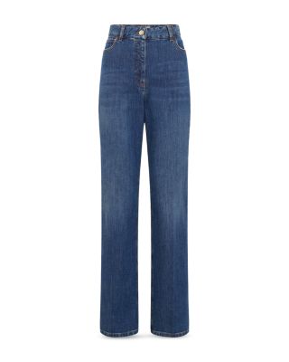 Avenie High Rise Straight Jeans in Blue