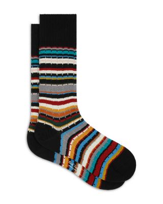 Multicolored Stripe Crew Socks