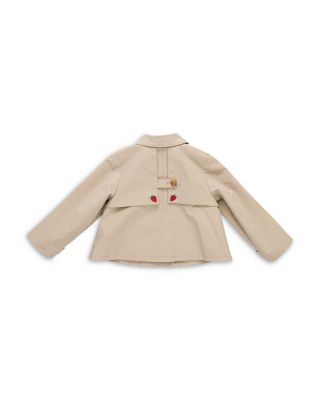 Girls' Ramie Crop Trench Jacket - Little Kid
