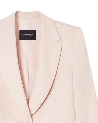 Gabardine One Button Blazer