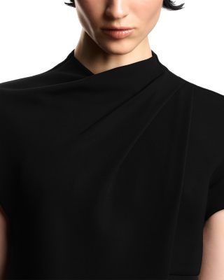 Draped High Neck Dress