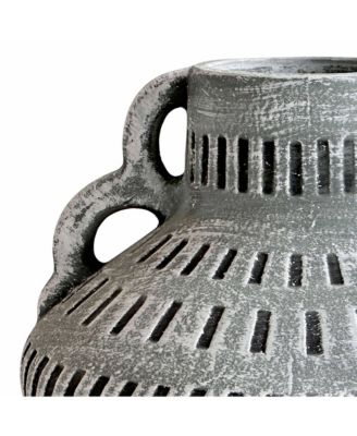 Earthenware Aztec Wide Flower Vase