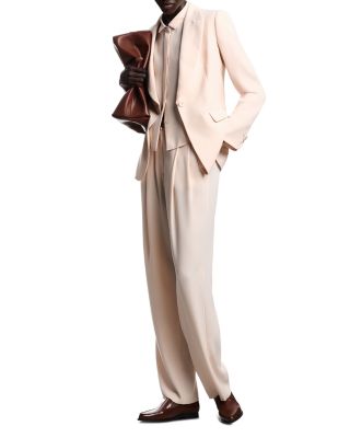 Gabardine Pleated Pants