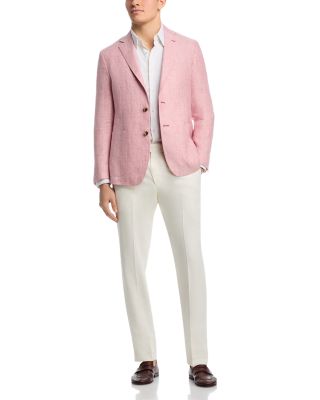 Linen M&eacute;lange Solid Regular Fit Extra-Soft Jacket - Exclusive