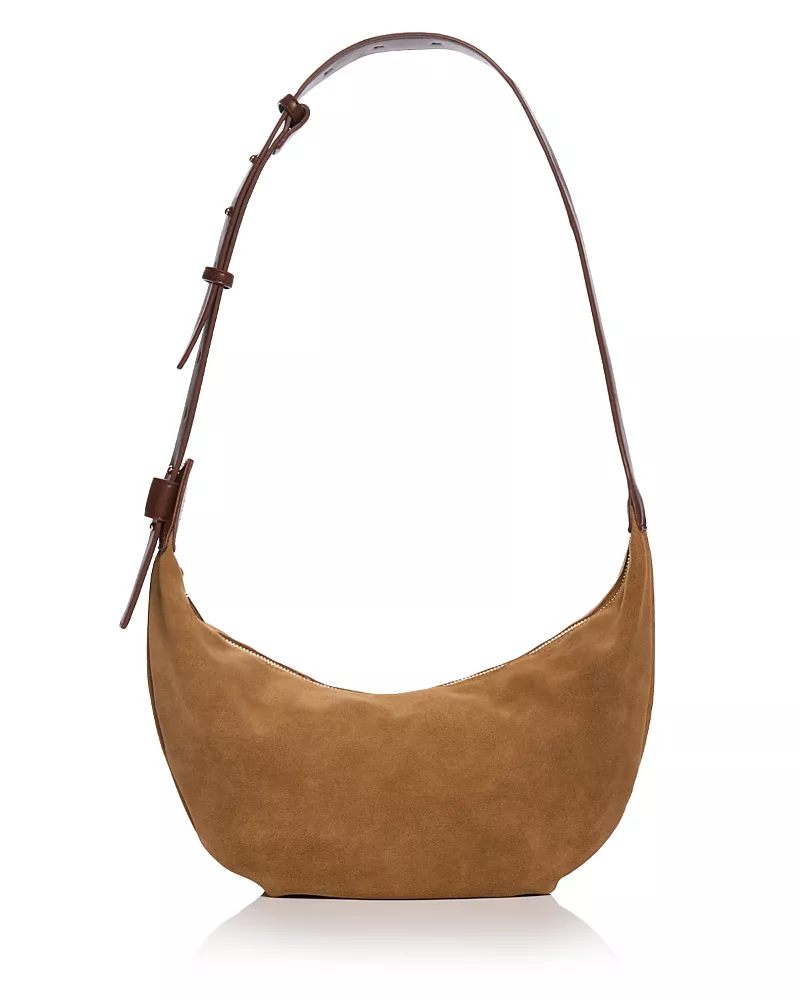 Aqua Suede Hobo Shoulder Bag - Exclusive