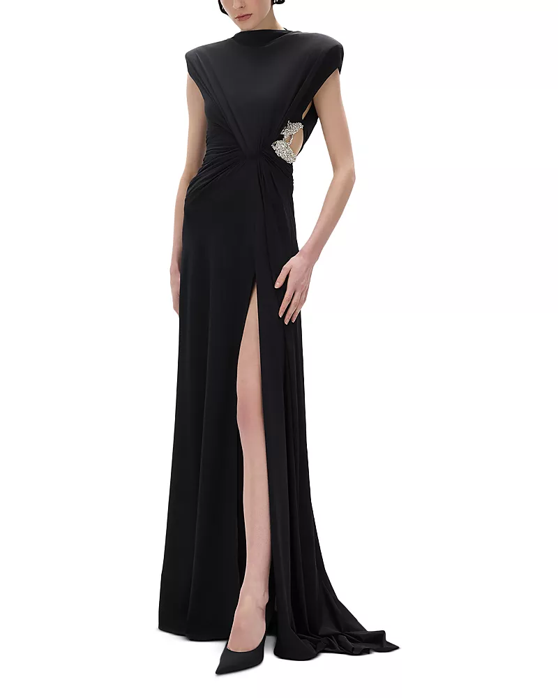 Rachel Gilbert Rico Side Cutout Gown